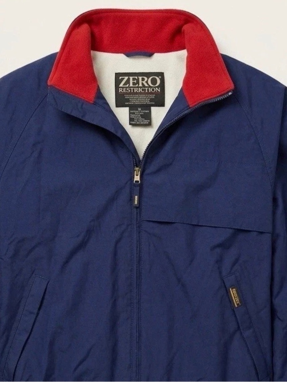Zero Restriction Gore-Tex Golf Jacket Men's XL Navy Blue Red Trim Waterproof